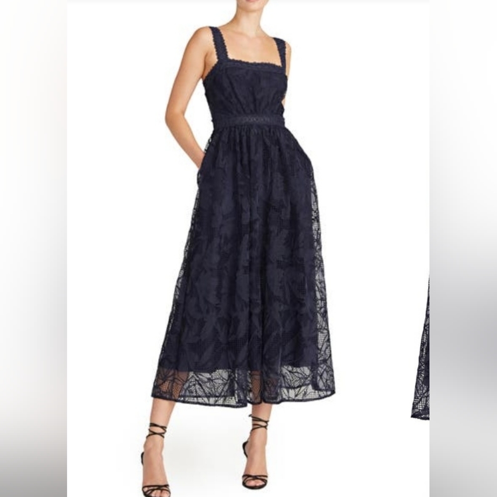 ML Monique Lhuillier Sleeveless, Lace Midi size 6